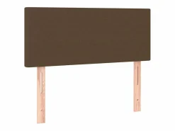 Online Cama box spring con colchón y LED tela marrón oscuro 120x190 cm Somier Tapizado