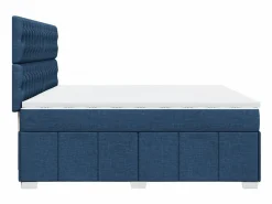 Sale Clicnbuy Cama box spring con colchón tela 200x200 cm Azul
