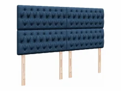 Sale Clicnbuy Cama box spring con colchón tela 200x200 cm Azul