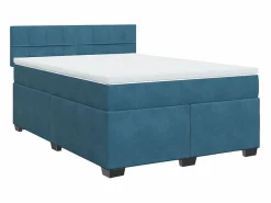 Clicnbuy Cama box spring con colchón terciopelo 160x200 cm