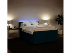 Clicnbuy Cama box spring con colchón terciopelo 160x200 cm