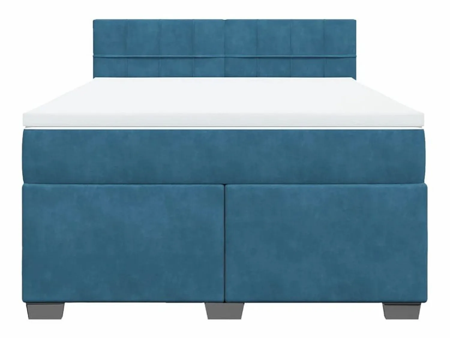 Clicnbuy Cama box spring con colchón terciopelo 160x200 cm