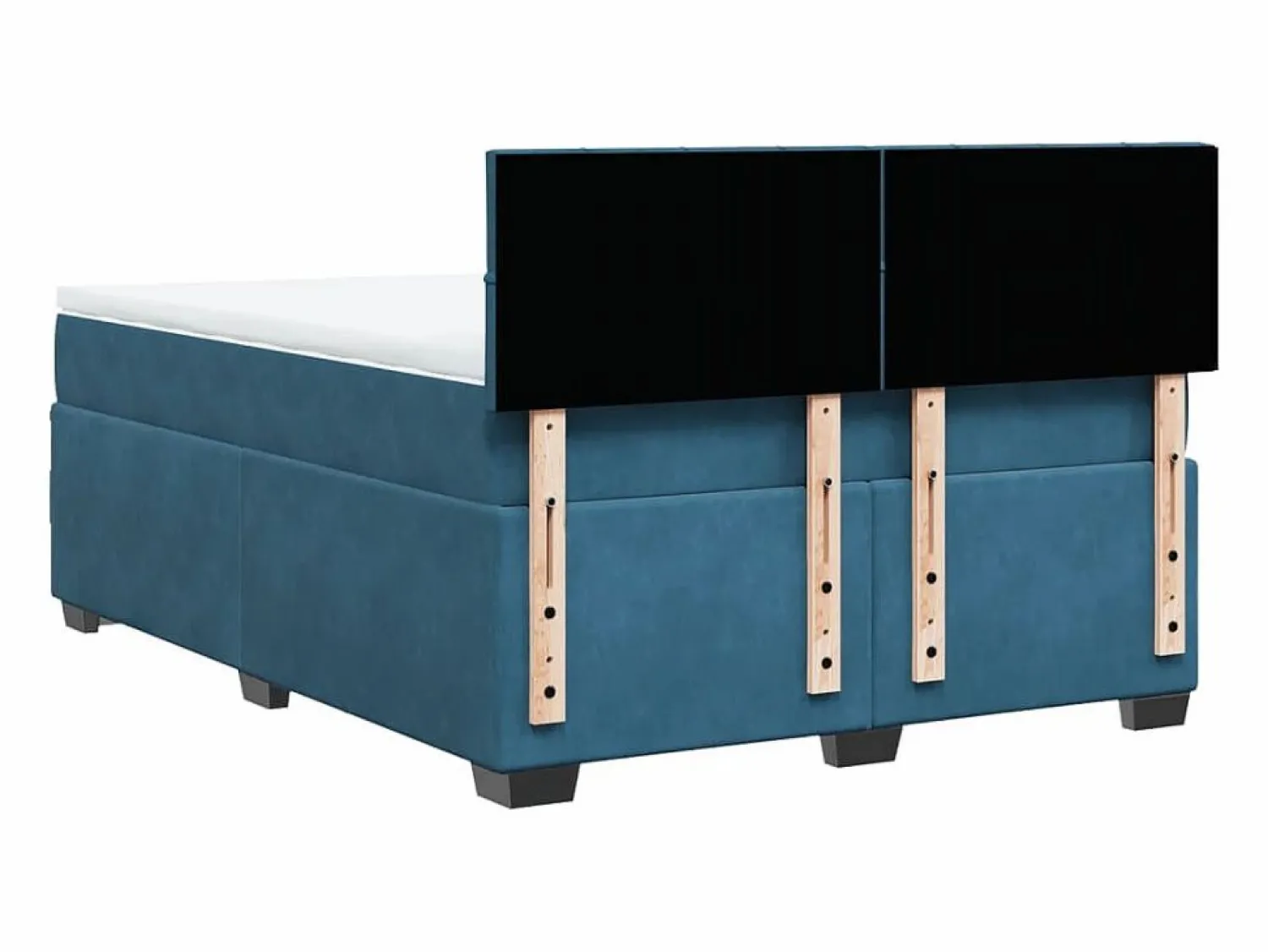 Clicnbuy Cama box spring con colchón terciopelo 160x200 cm
