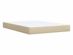 Discount Clicnbuy Cama box spring con colchón tela color 160x200 cm Crema