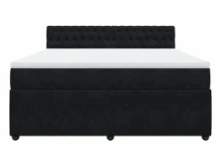 Clicnbuy Cama box spring con colchón terciopelo 180x200 cm