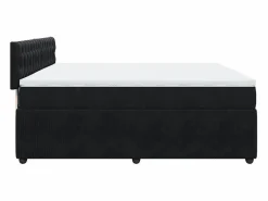 Clicnbuy Cama box spring con colchón terciopelo 180x200 cm