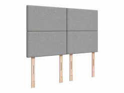Clicnbuy Cama box spring con colchón tela claro 160x200 cm