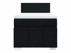 Clearance Clicnbuy Cama box spring con colchón tela 90x190 cm Negro