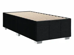 Clearance Clicnbuy Cama box spring con colchón tela 90x190 cm Negro