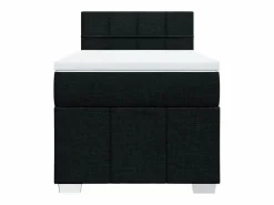 Discount Clicnbuy Cama box spring con colchón tela 90x190 cm Negro