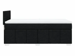 Discount Clicnbuy Cama box spring con colchón tela 90x190 cm Negro