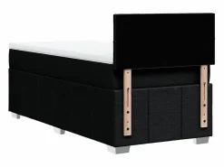 Discount Clicnbuy Cama box spring con colchón tela 90x190 cm Negro