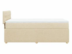Clicnbuy Cama box spring con colchón tela color 90x200 cm