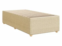 Clicnbuy Cama box spring con colchón tela color 90x200 cm
