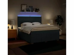 Clicnbuy Cama box spring con colchón tela 180x200 cm