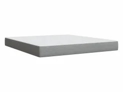Clicnbuy Cama box spring con colchón tela claro 180x200 cm