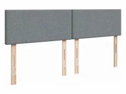 Clicnbuy Cama box spring con colchón tela claro 180x200 cm