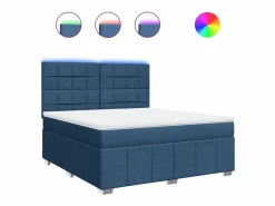 Clicnbuy Cama box spring con colchón tela 180x200 cm