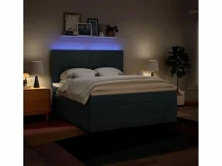 Clicnbuy Cama box spring con colchón tela 180x200 cm