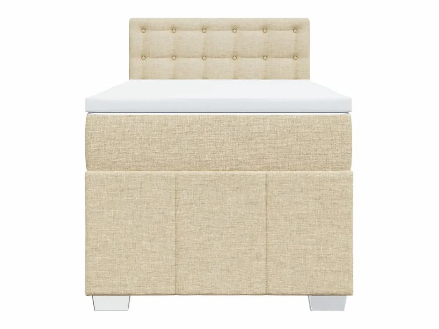 Clicnbuy Cama box spring con colchón tela color 90x190 cm