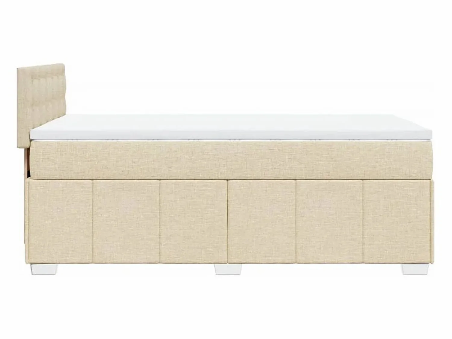 Clicnbuy Cama box spring con colchón tela color 90x190 cm