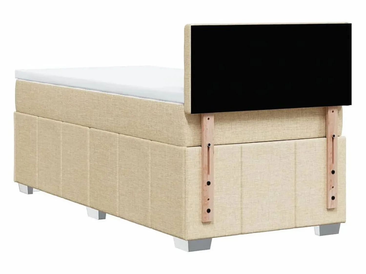 Clicnbuy Cama box spring con colchón tela color 90x190 cm