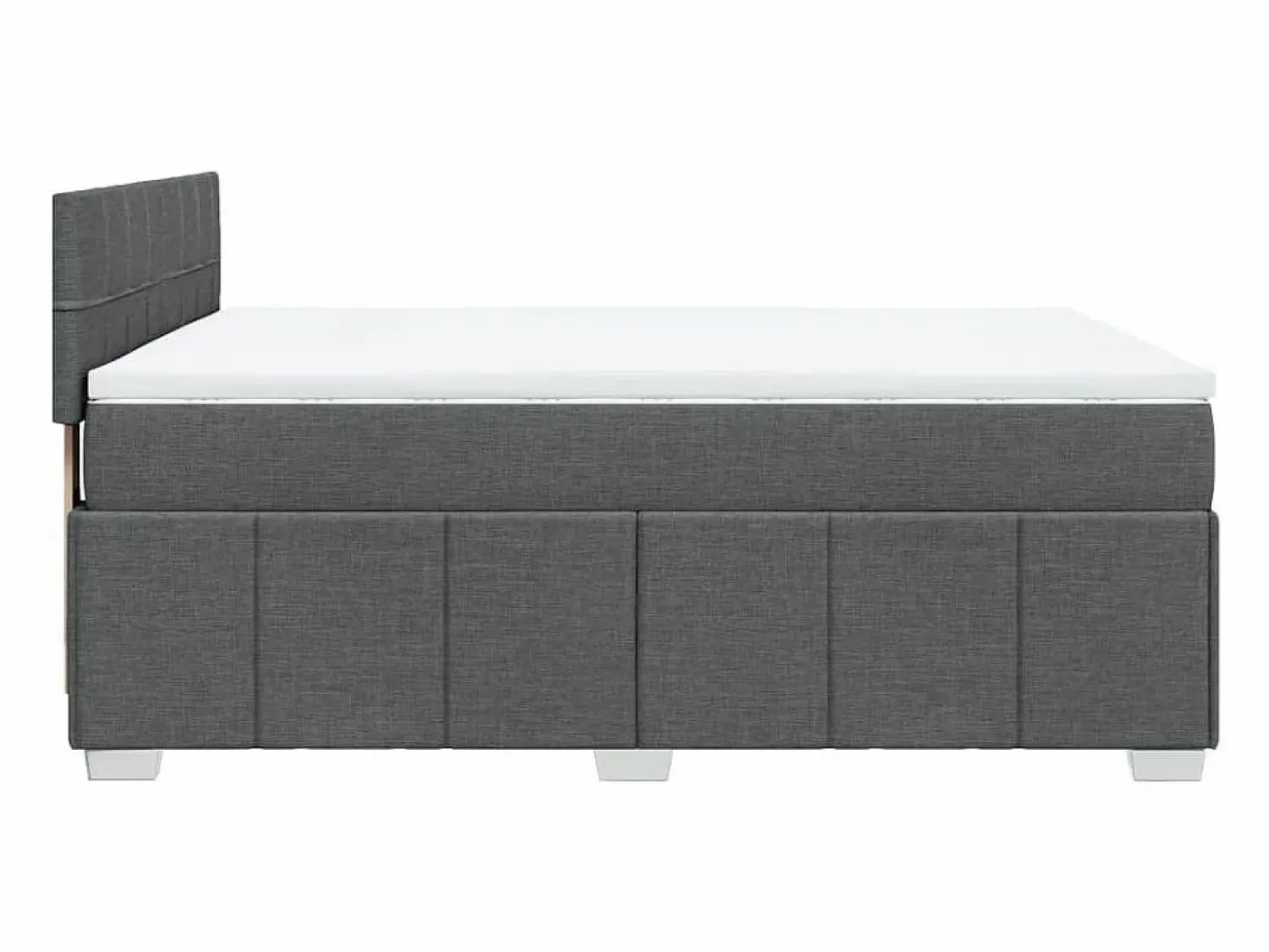 Hot Clicnbuy Cama box spring con colchón tela oscuro 160x200 cm Gris