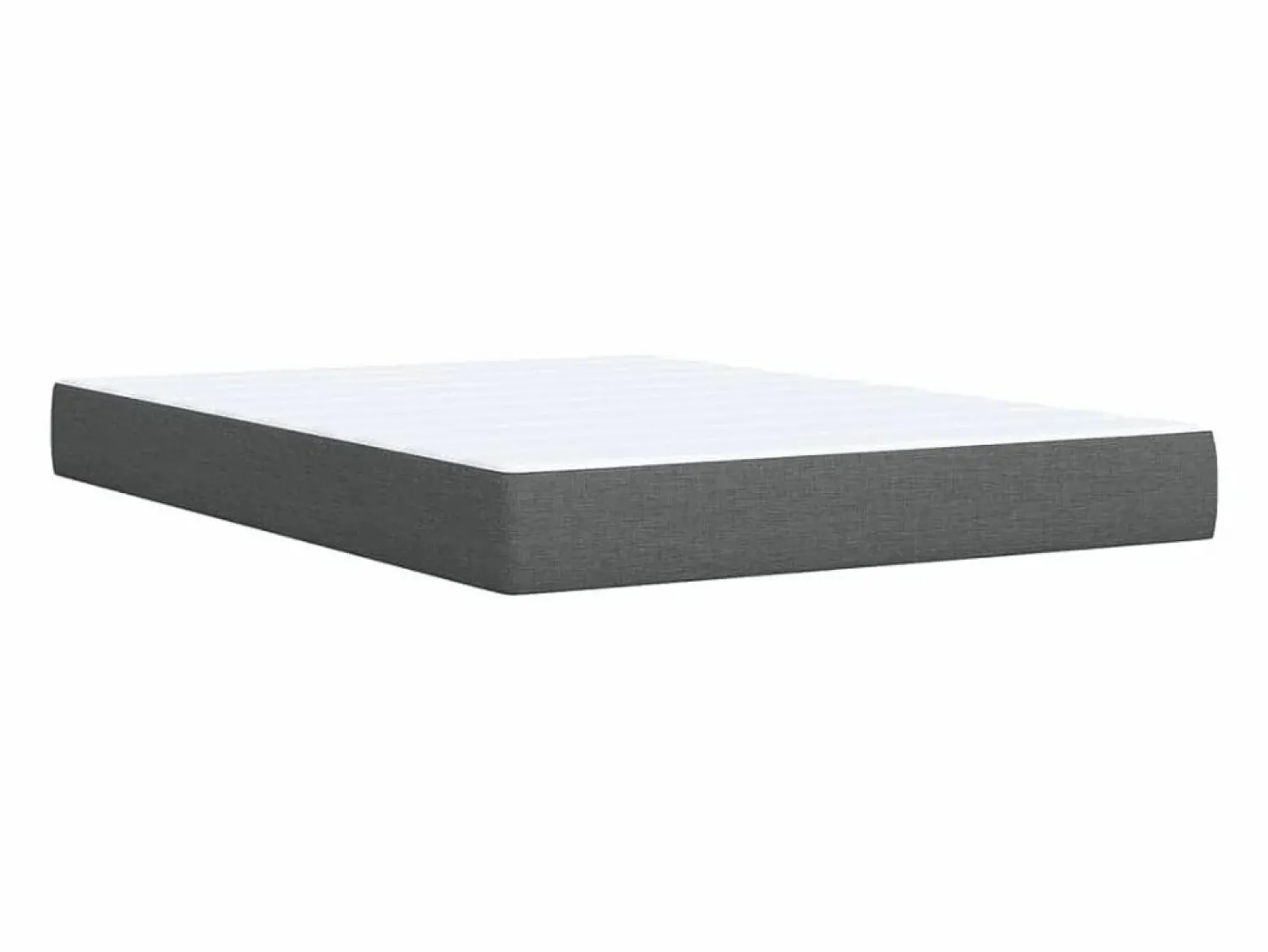 Hot Clicnbuy Cama box spring con colchón tela oscuro 160x200 cm Gris