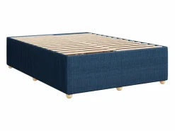 Outlet Clicnbuy Cama box spring con colchón tela 160x200 cm Azul