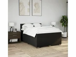 Clicnbuy Cama box spring con colchón tela 160x200 cm
