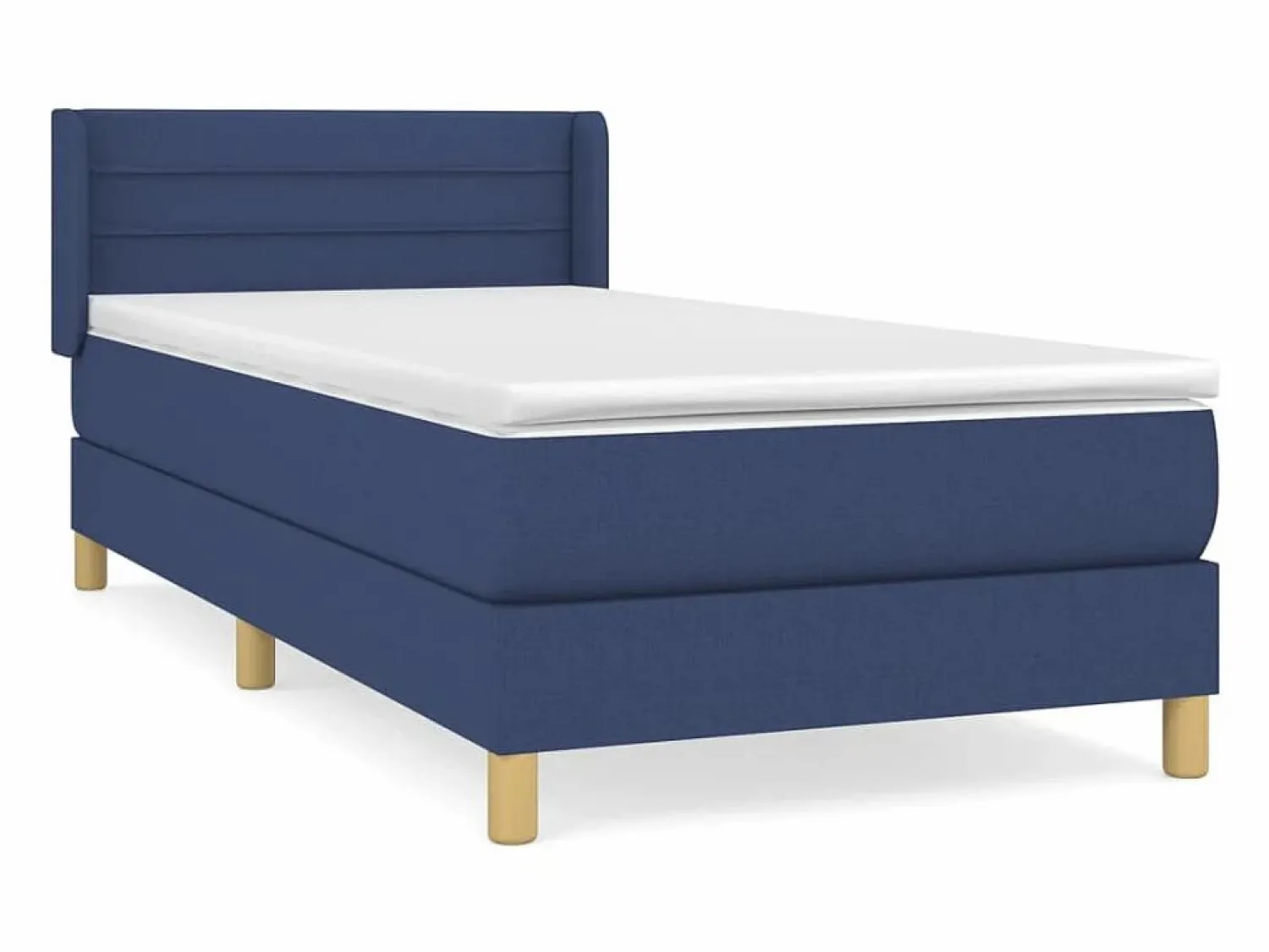 Sale Clicnbuy Cama box spring con colchón tela 90x190 cm Azul