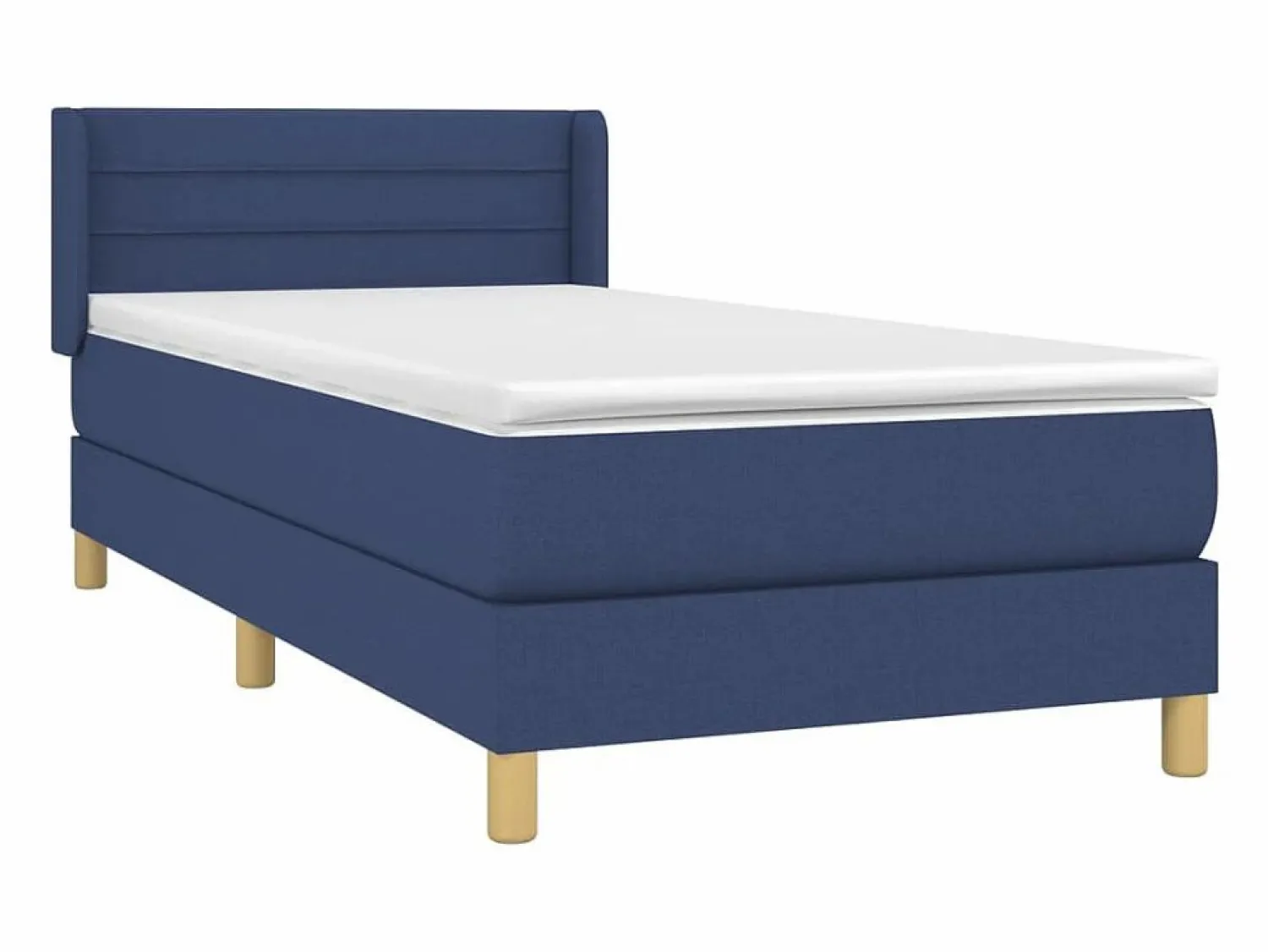 Sale Clicnbuy Cama box spring con colchón tela 90x190 cm Azul