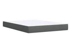 Clearance Clicnbuy Cama box spring con colchón tela oscuro 160x200 cm Gris
