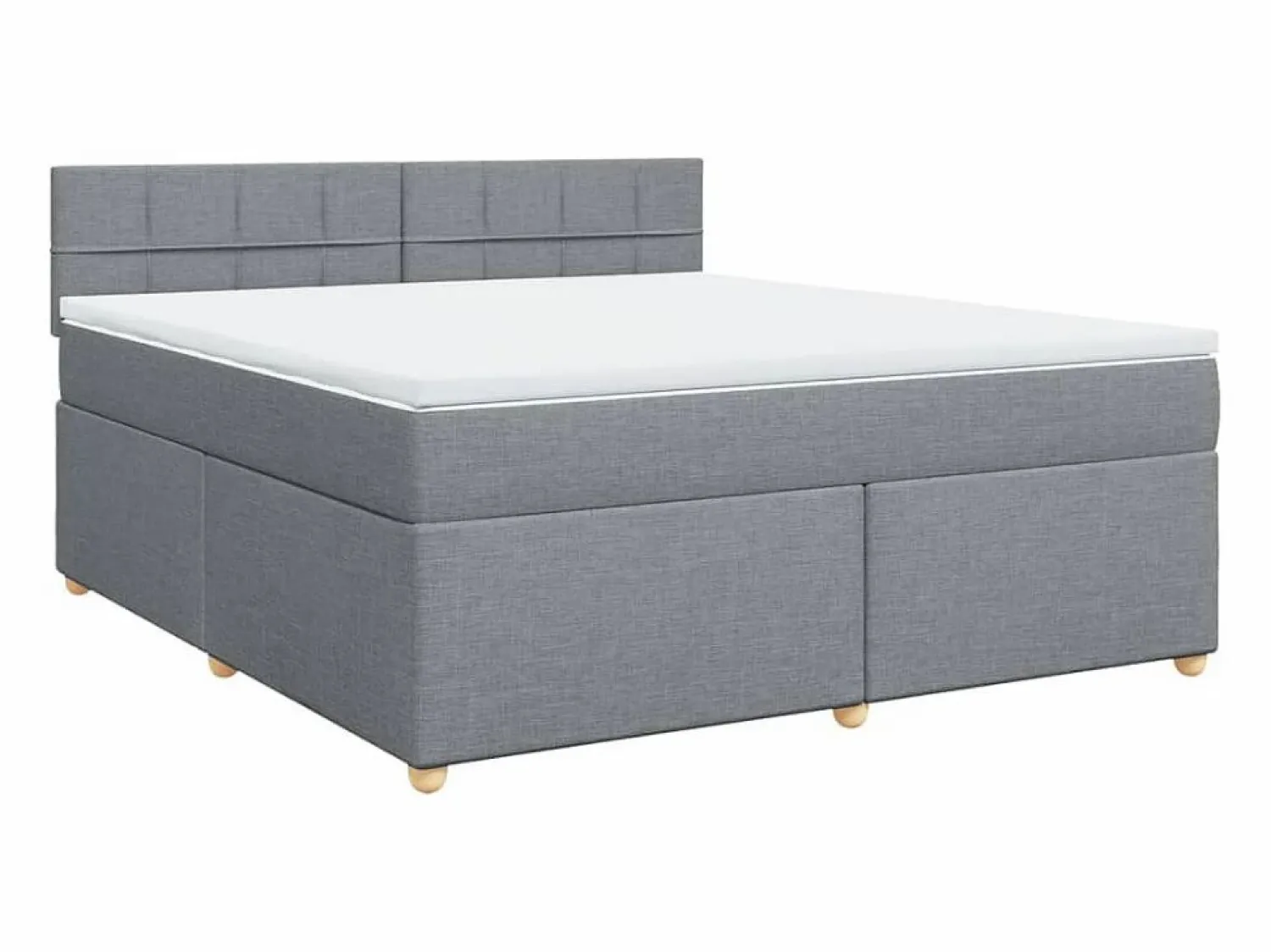 Best Clicnbuy Cama box spring con colchón tela claro 180x200 cm Gris