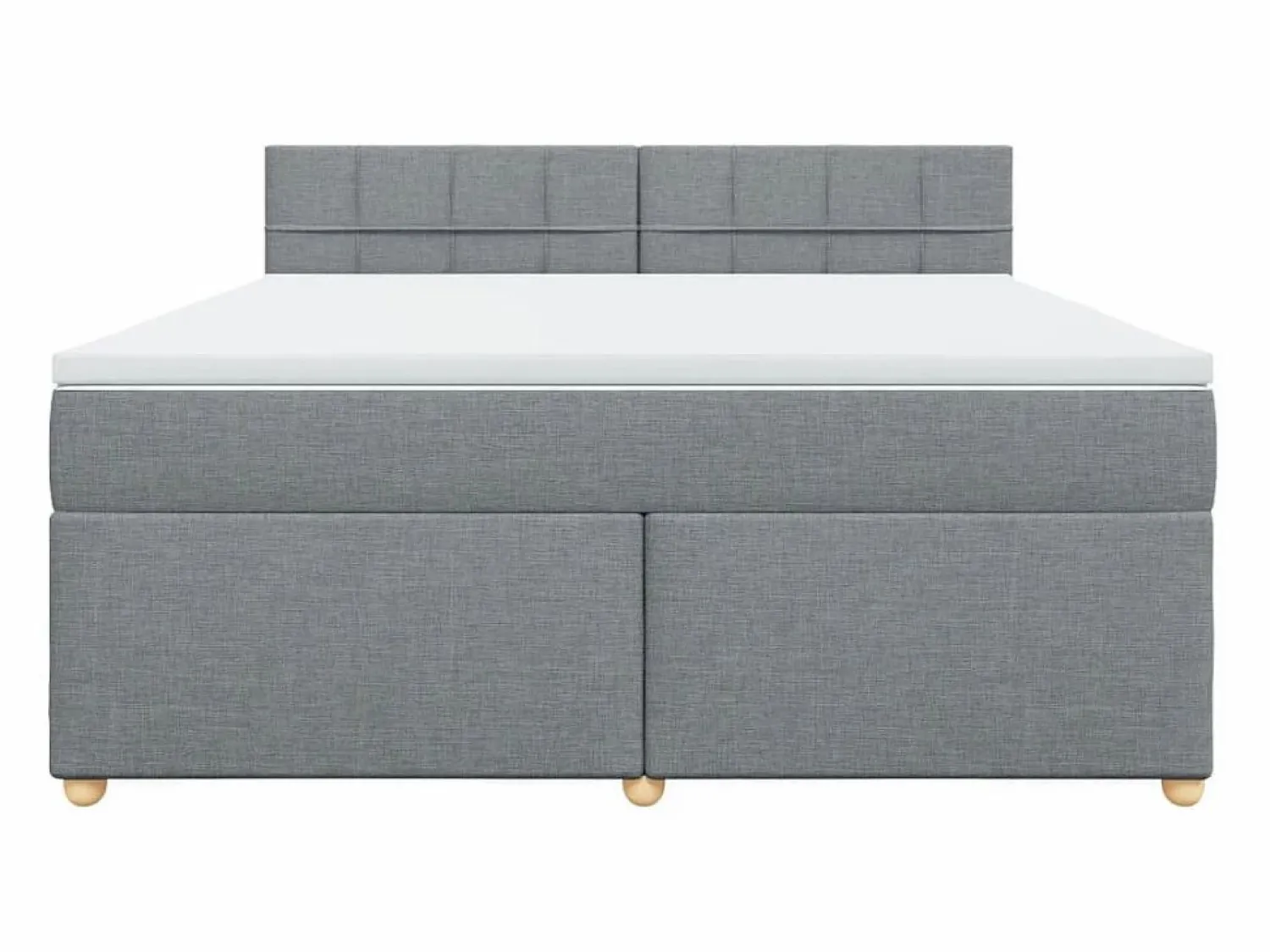 Best Clicnbuy Cama box spring con colchón tela claro 180x200 cm Gris