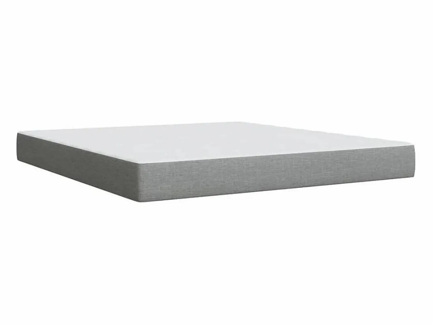 Best Clicnbuy Cama box spring con colchón tela claro 180x200 cm Gris