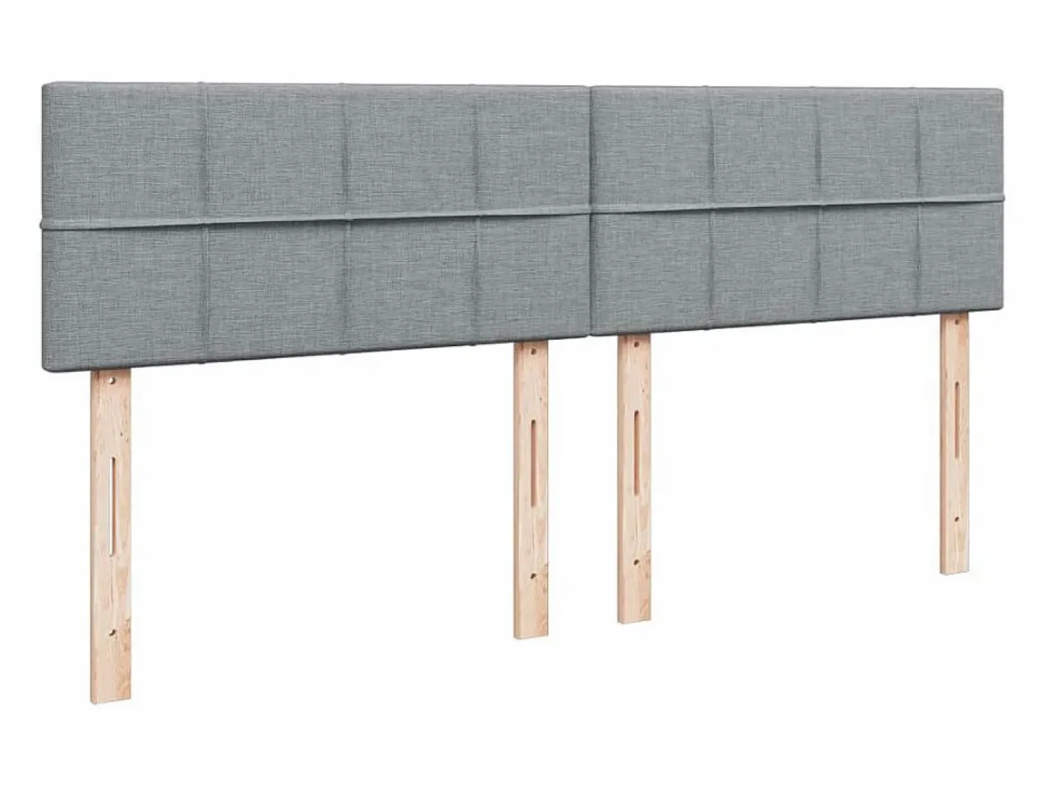 Best Clicnbuy Cama box spring con colchón tela claro 180x200 cm Gris