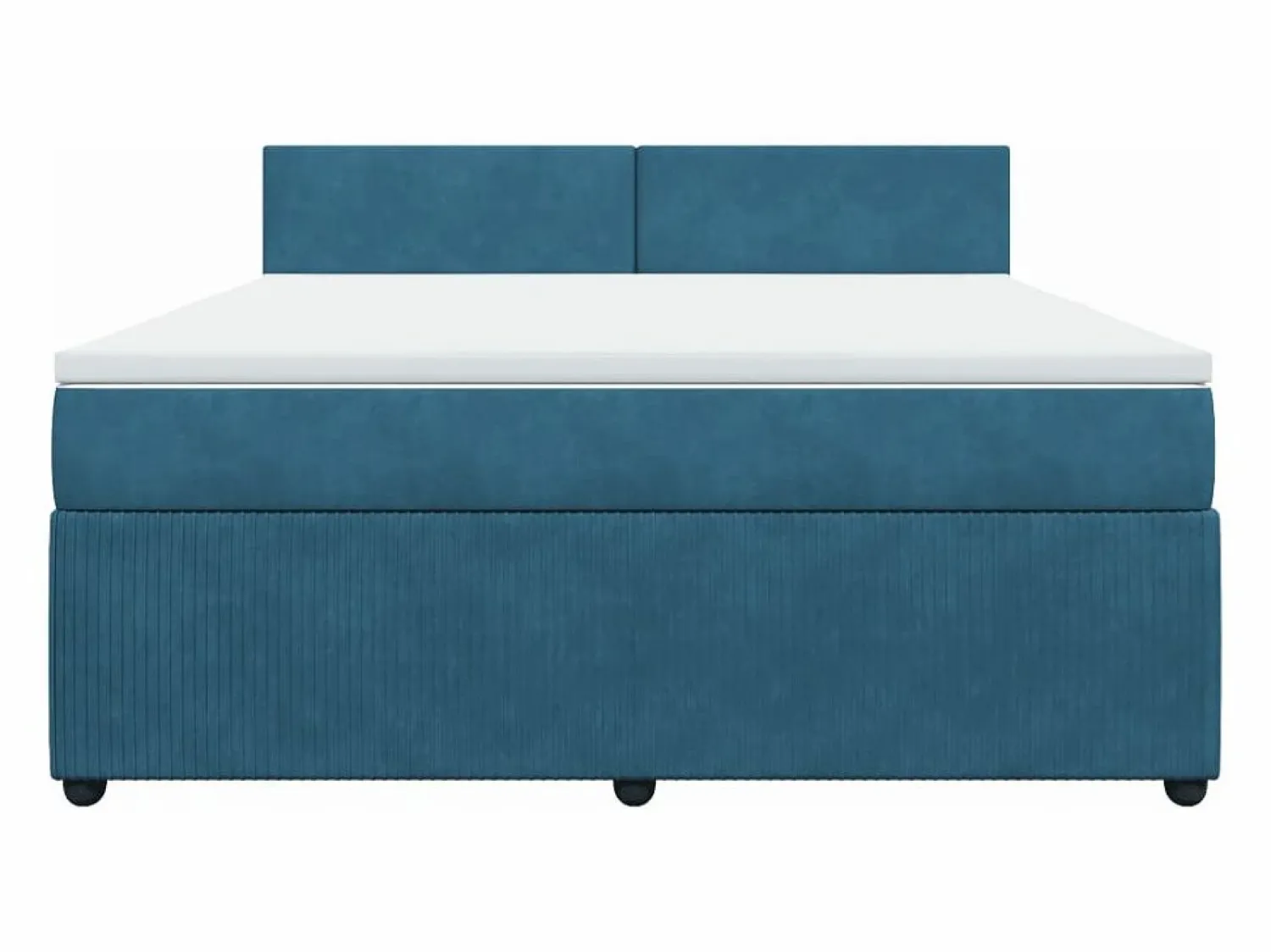 Clearance Clicnbuy Cama box spring con colchón terciopelo 180x200 cm Azul