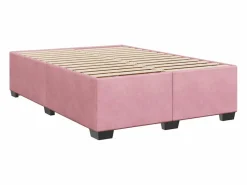 New Clicnbuy Cama box spring con colchón terciopelo 160x200 cm Rosa