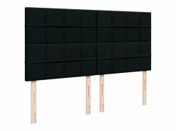 Outlet Clicnbuy Cama box spring con colchón tela 180x200 cm Negro
