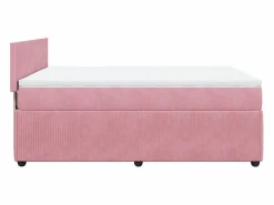 Clicnbuy Cama box spring con colchón terciopelo 160x200 cm