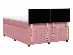 Clicnbuy Cama box spring con colchón terciopelo 160x200 cm