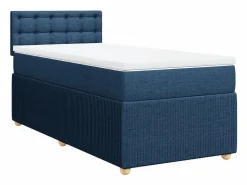 Clicnbuy Cama box spring con colchón tela 90x190 cm