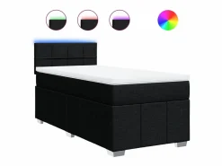 Clicnbuy Cama box spring con colchón tela 90x190 cm
