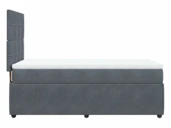 Clicnbuy Cama box spring con colchón terciopelo oscuro 90x190 cm