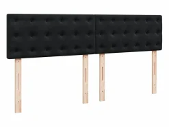 Clearance Clicnbuy Cama box spring con colchón terciopelo 180x200 cm Negro