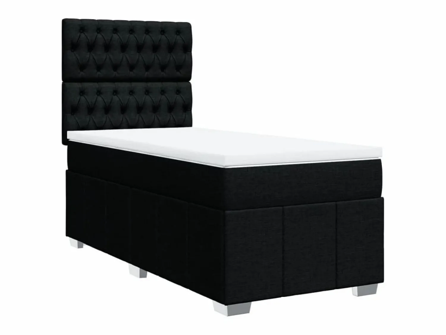 Clicnbuy Cama box spring con colchón tela 90x190 cm