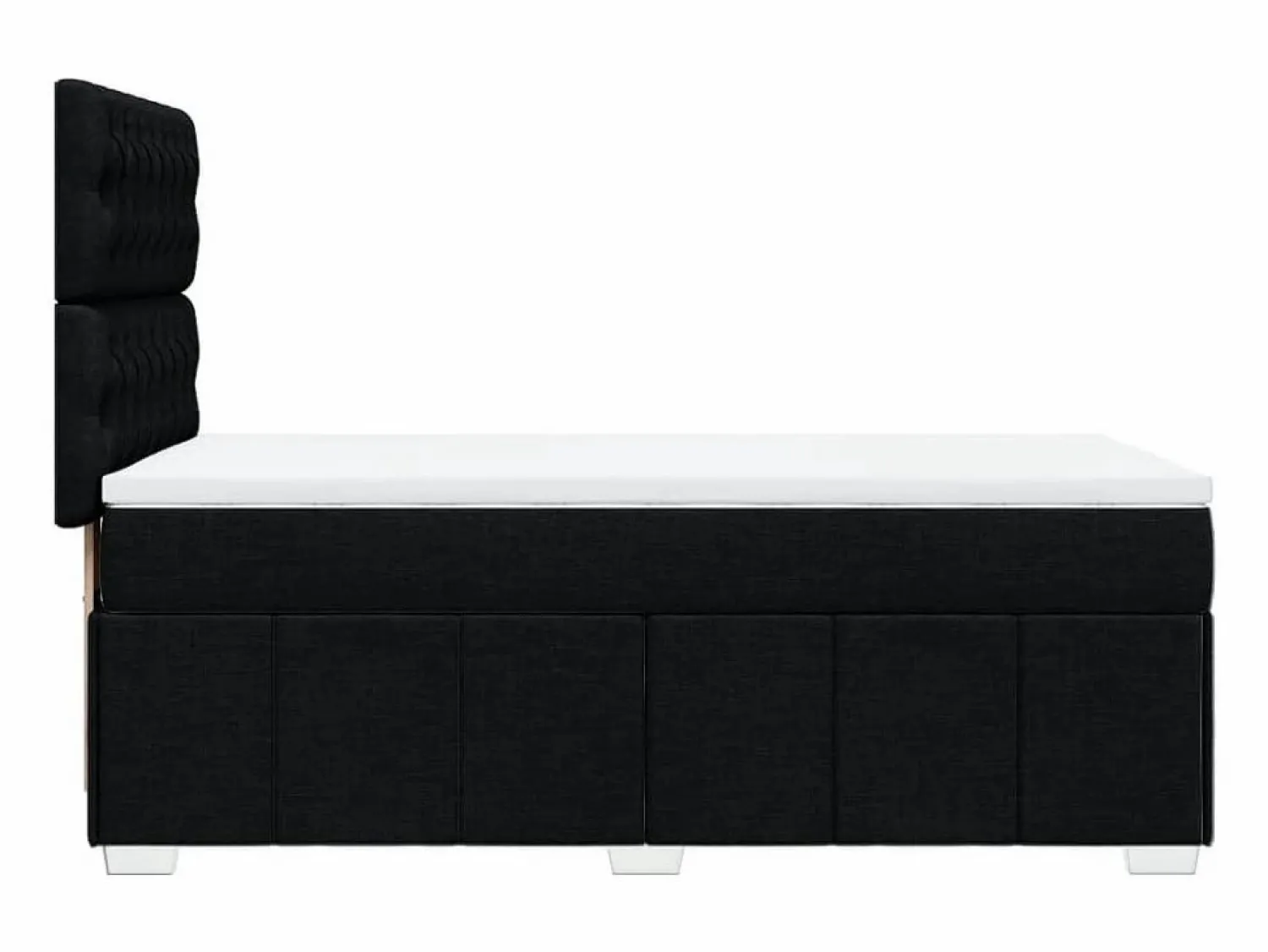 Clicnbuy Cama box spring con colchón tela 90x190 cm