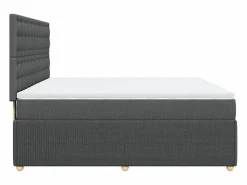 Clearance Cama box spring con colchón tela oscuro 180x200 cm Base De Cama De Láminas|Somier - 180X200Cm