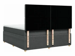 Clearance Cama box spring con colchón tela oscuro 180x200 cm Base De Cama De Láminas|Somier - 180X200Cm